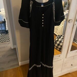 Old Navy Black Dress with White Details